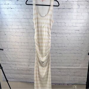🤍 Victoria’s Secret Striped Maxi Dress | Ruched Tank | Lined | Size Medium